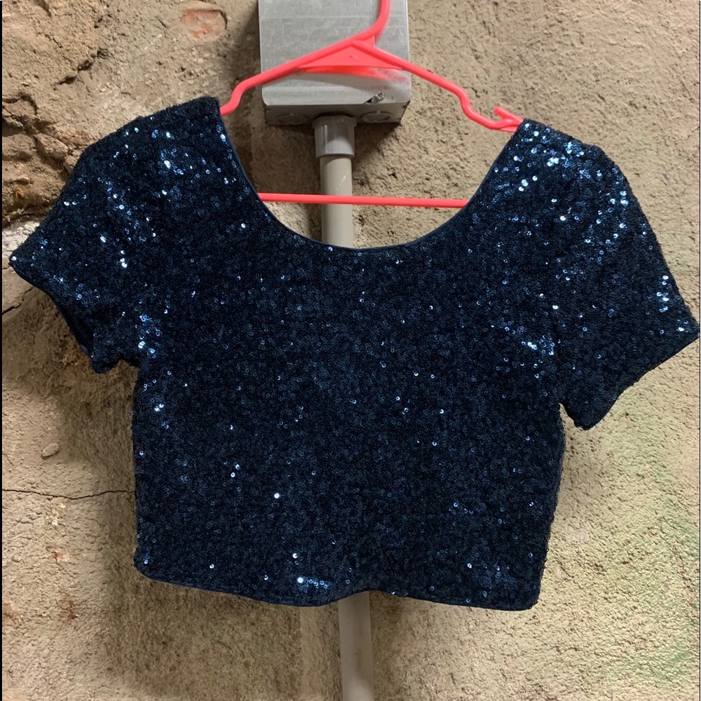 Glitter crop top